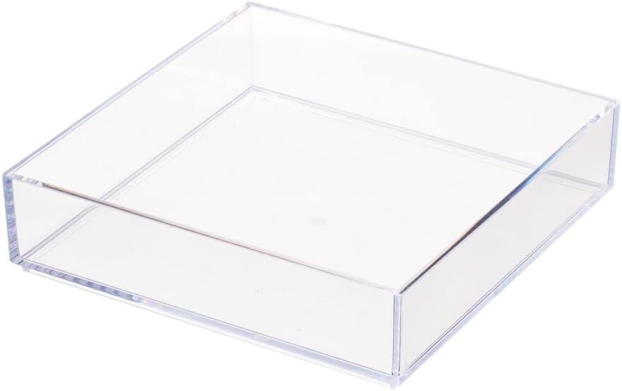 InterDesign Clarity Clear Vanity Tray Organizer 8x8x2