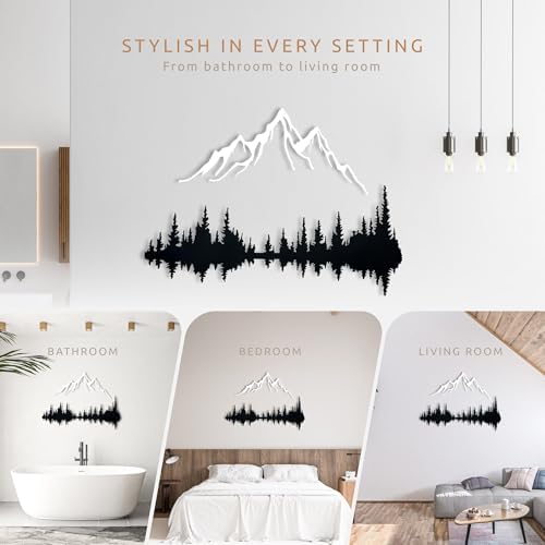 Wita Home Mountain and Forest Metal Wall Art
