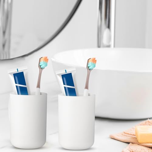 3Pcs Unbreakable Plastic Tumbler for Bathroom Dishwasher Safe 300ml