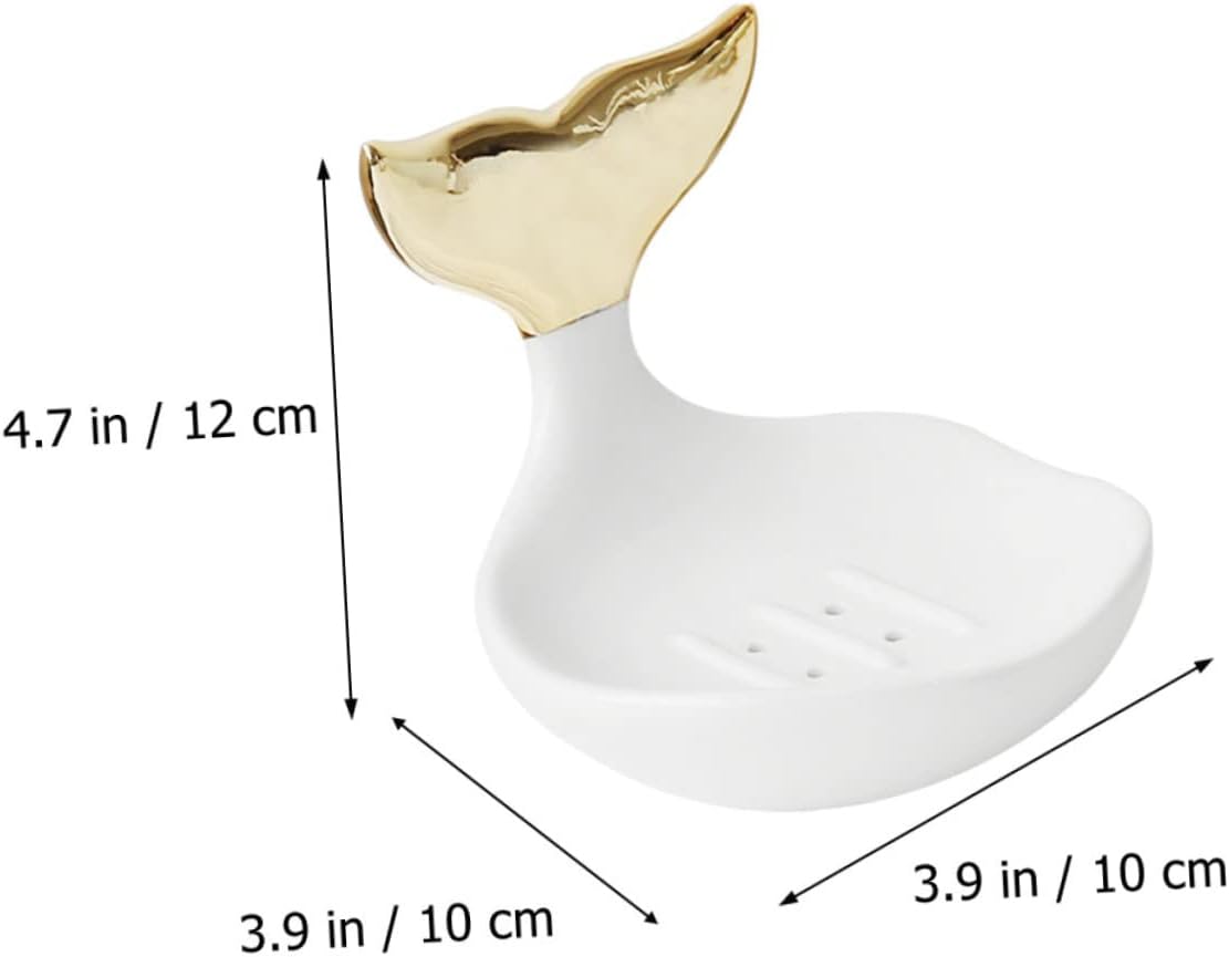 PRETYZOOM Ceramic Soap Holder Modern Ring Organizer