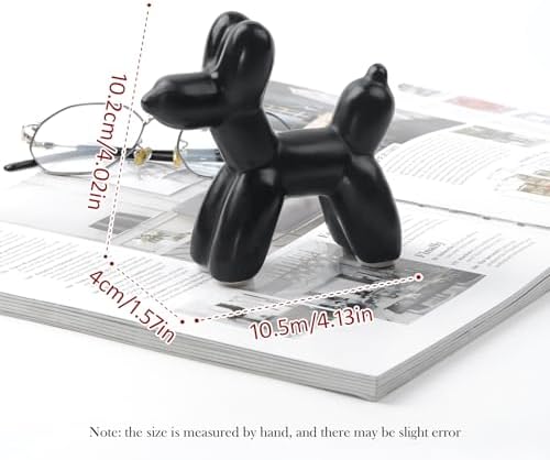 Notakia Balloon Dog Ceramic Statue Home Decor