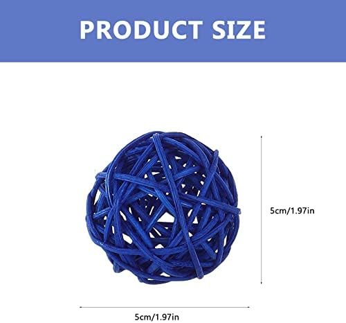 HOMSFOU 30PCS Rattan Decorative Balls for Independence Day