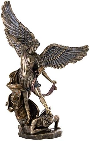 Top Collection Archangel St Michael Statue - 145 Inch Cold-Cast Bronze