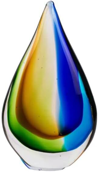 Yao Yuan Hand-Blown Glass Sculpture Blue Green
