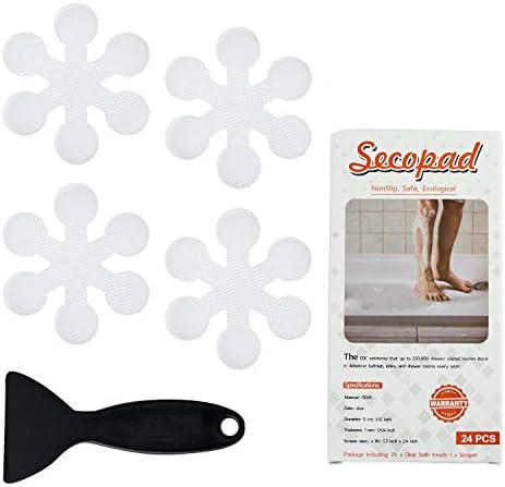 Secopad Non-Slip Bathtub Stickers 24 PCS Safety Treads