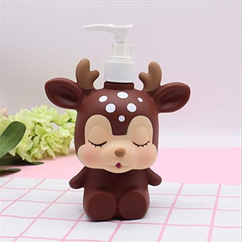 Hyever Pink Deer Hand Soap Dispenser Cute Cartoon Design