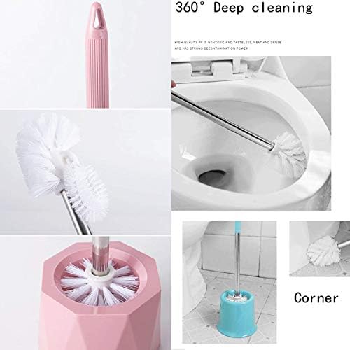 GYDMEG Toilet Brush and Holder with Pink Lines