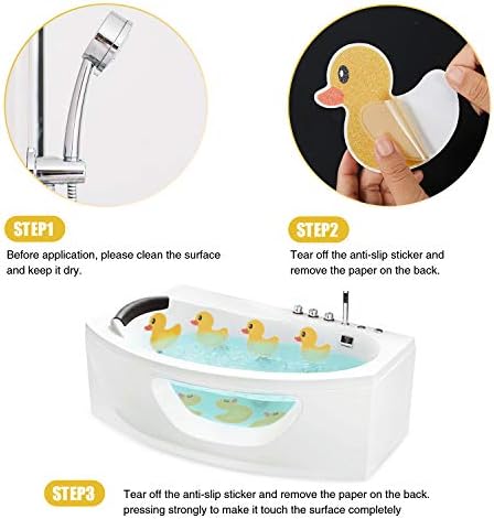Secopad Non-Slip Bathtub Stickers with Duck Decal