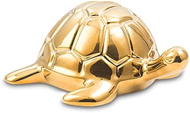 Golden Turtle Statue - Gold Ceramic Home Decor Ornament