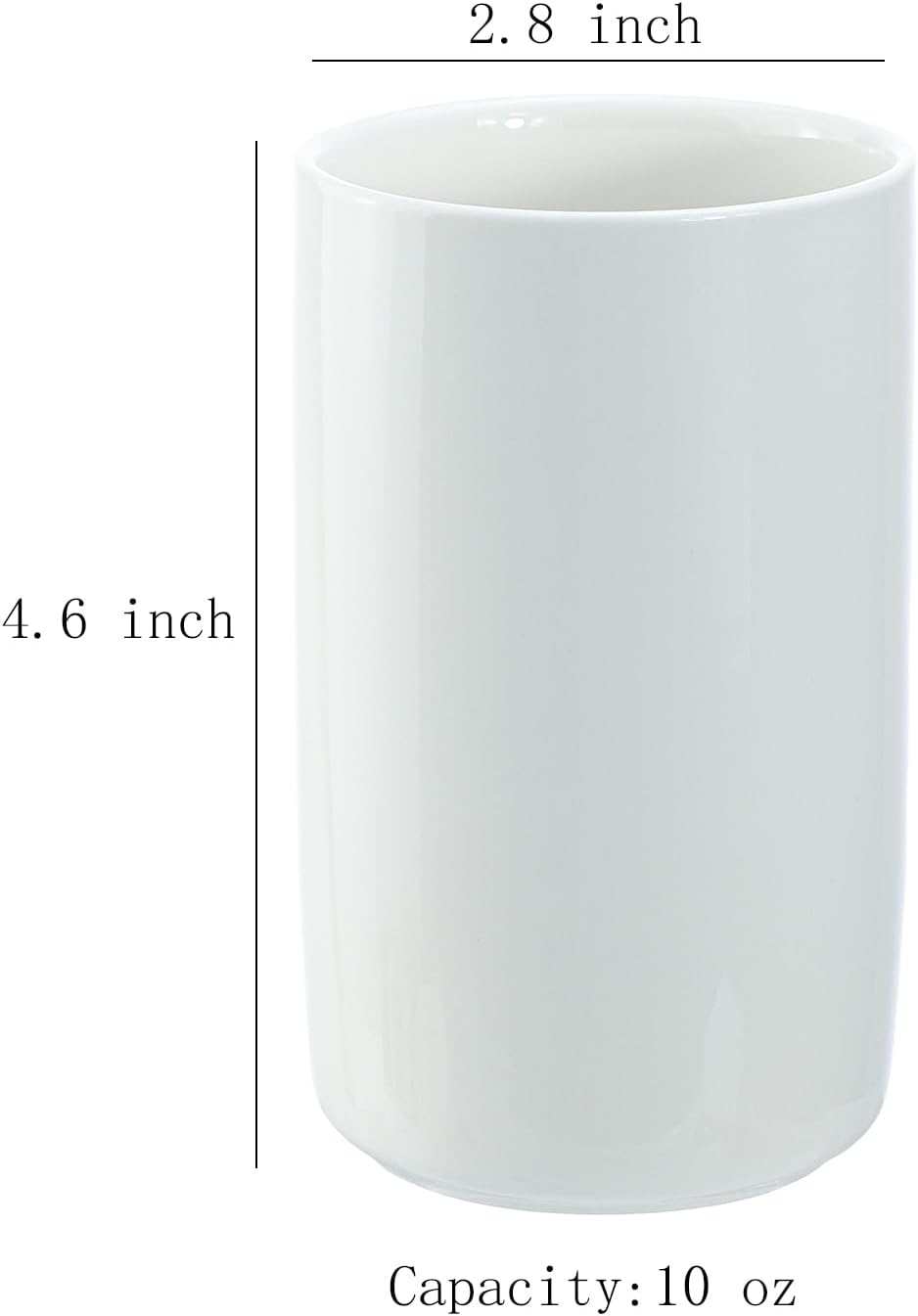 Gaolinci 2 Pcs White Porcelain Mouthwash Tumbler Set