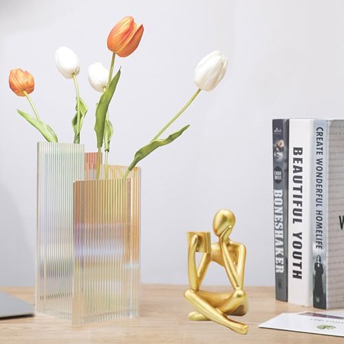 Jinkoozz Gold Reading Women Statue - Modern Aesthetic Figurine Decor