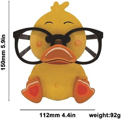 Small Statue Collectible Figurines - Cute Resin Animal Glasses Frame Sculptures for Home Office Decor