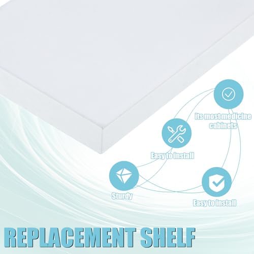 4 PCS White Medicine Cabinet Shelves Replacement 1