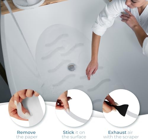 Clear Bloom Anti-Slip Shower Stickers 24 PCS