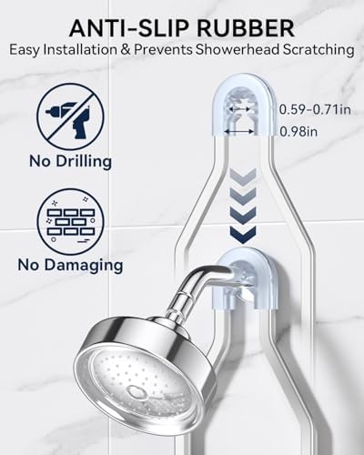YASONIC Shower Caddy with 2 Tiers and Hooks
