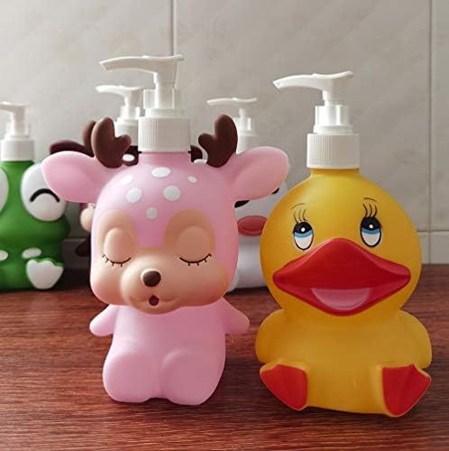 Hyever Pink Deer Hand Soap Dispenser Cute Cartoon Design