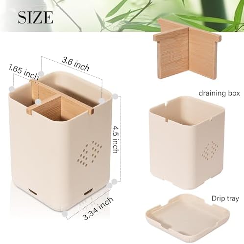 Durable 3-Slot Toothbrush Holder for Bathroom
