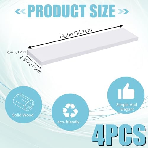 4 PCS White Medicine Cabinet Shelves Replacement 1