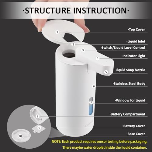 Automatic Touchless Soap Dispenser with 3 Levels Adjustable Volume 1