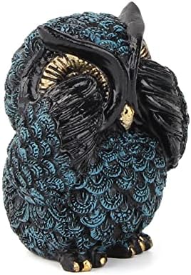 3 Wise Owl Statues for Shelf Decor Retro Boho Designs