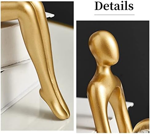 Gold Thinker Statue Accents Set of 3