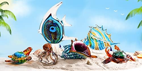 EUSTUMA Hand Blown Glass Sea Turtle Ornament