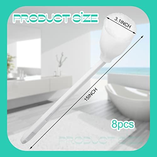 Eaasty 8 Pcs Toilet Bowl Brush with Holder