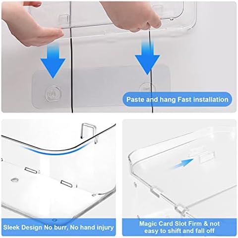 Diesisa Acrylic Shower Caddy with Self-Adhesive Tape