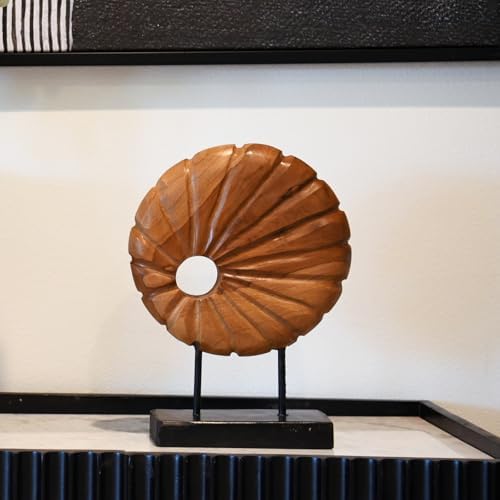 Teak Sculpture Home Dcor with Base 138x98x35