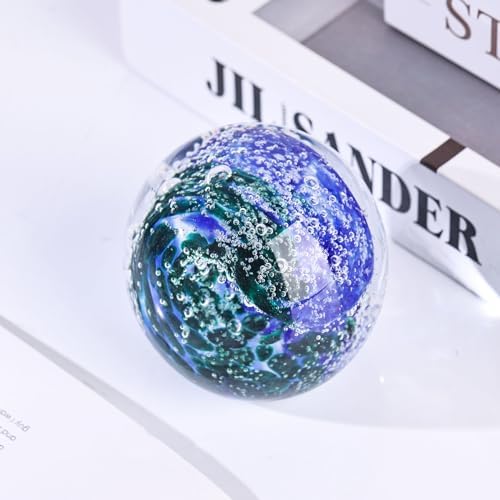 XMGZQ Hand Blown Glass Ocean Waves Figurine