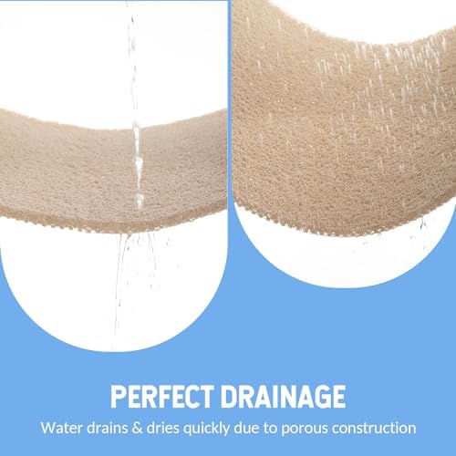 Hargiis Non-Slip Bath Mat with Foot Scrubber - Grey 40x28