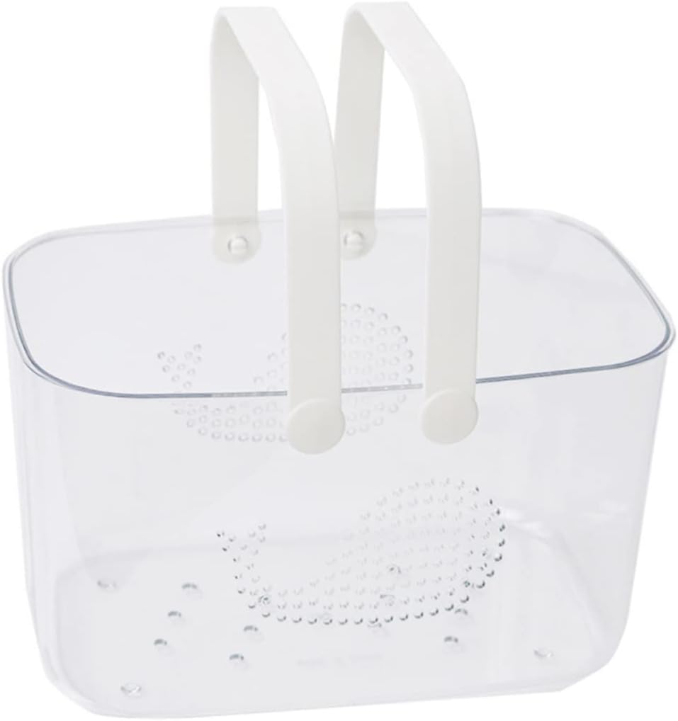 Whale Shaped Plastic Bathroom Basket with Handle