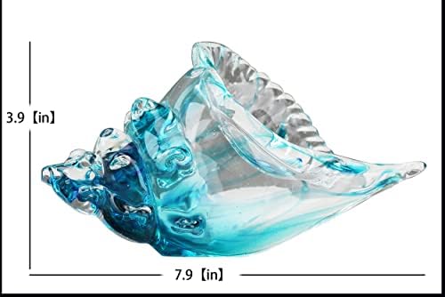 DOVDOV Blown Glass Conch Statues for Home Decor