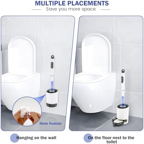 MABCIRY Toilet Brush with Refillable Handle Dispenser
