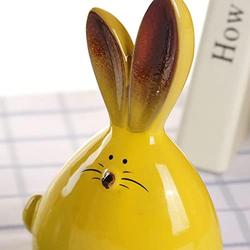 Cute Long-Eared Bunny Sculpture Ornaments 2pcs