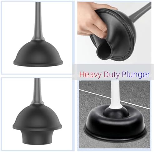 Supercap Toilet Brush Plunger Set with Holder