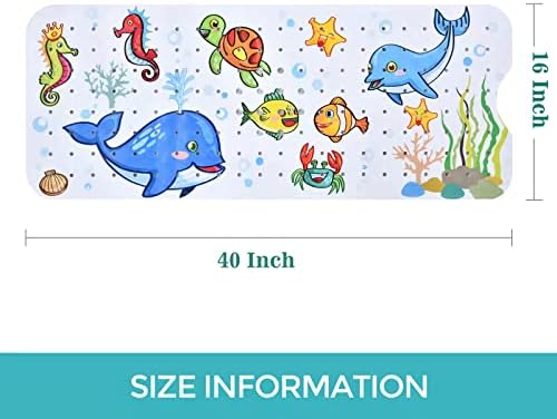 Tubozadi Baby Bath Mat with Suction Cups and Drain Holes