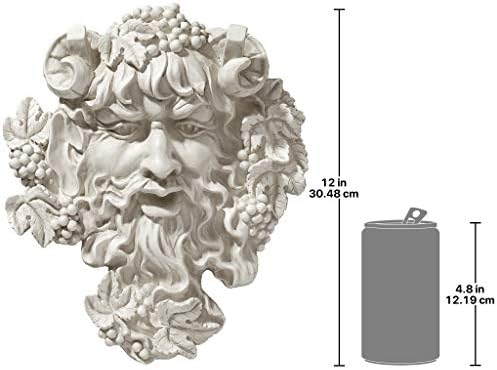 Design Toscano Bacchus Wall Sculpture 12 Inch Tall Cast Stone Resin Antique Finish