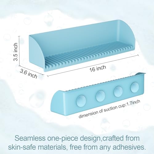 Roslim Splash Guard for Bathtub Sink 2 Pack Blue