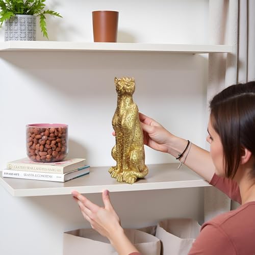 Gold Cheetah Statue Resin Handmade Home Decor
