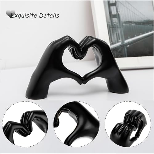 FANTESTICRYAN Heart Hands Love Sculpture Small Black