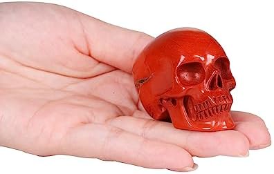 MRSKULL 20 Red Jasper Crystal Skull Statue