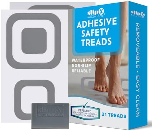 SlipX Solutions Microban Anti-Slip Treads 21 Count Gray