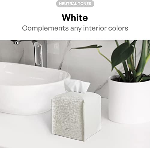 Carrotez Tissue Box Cover - Modern PU Leather Square Holder