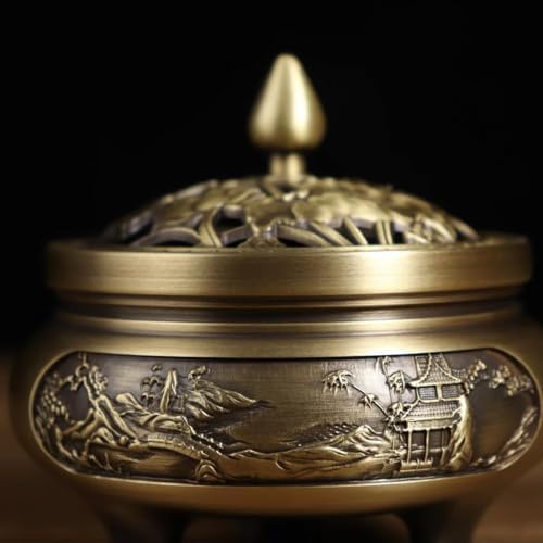 Julrybox Brass Incense Burner Zen Home Office Decor