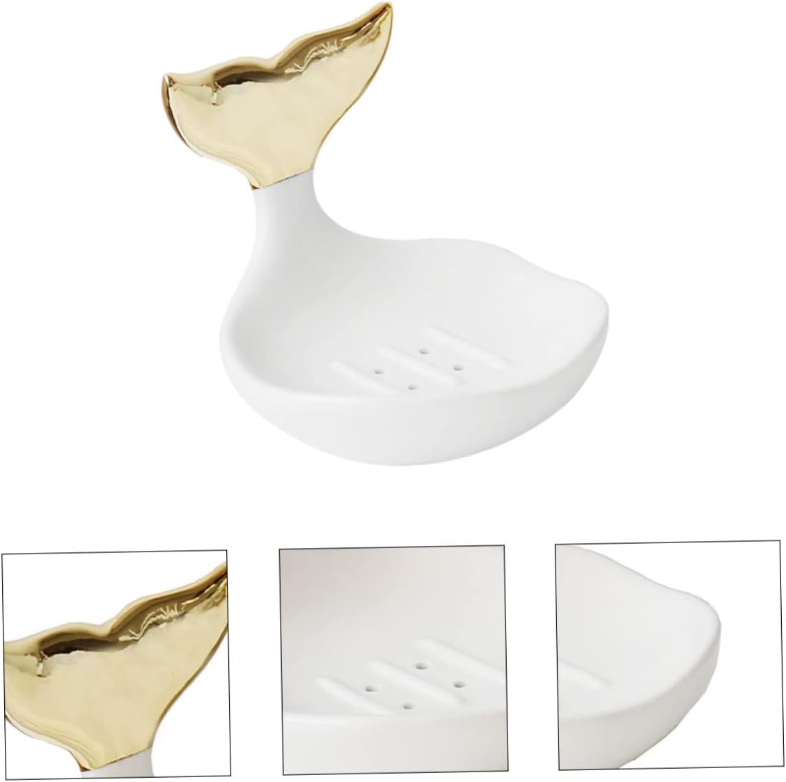 PRETYZOOM Ceramic Soap Holder Modern Ring Organizer