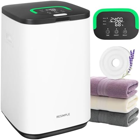RESIMPLE Towel Warmer with LED Display and 3 Heating Modes