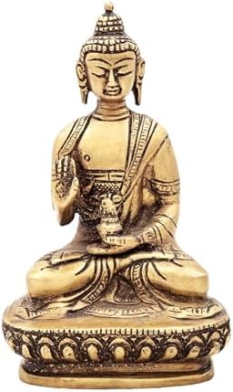 Blessing Buddha Brass Statue for Home Office Decor 1