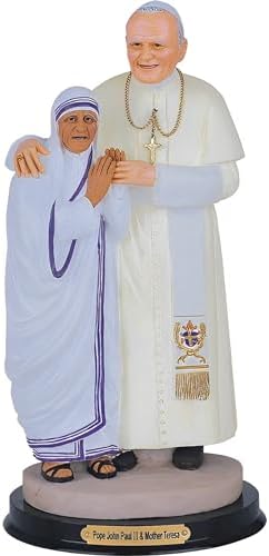 ICE ARMOR 12 Inch Pope John Paul II and Mother Teresa Figurine