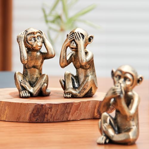 Leekung 3 Wise Monkeys Statue Home Decor